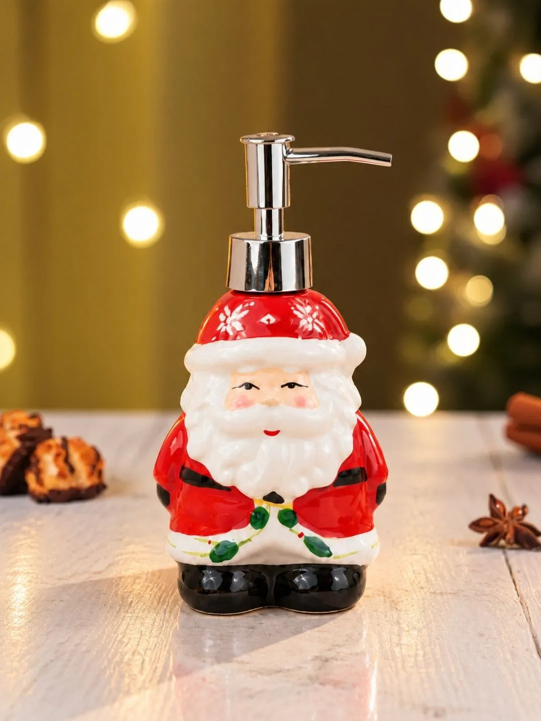 Santa Shaped Ceramic Christmas Liquid Soap Bathroom Dispenser home décor