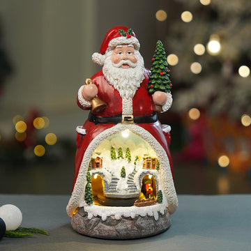 Santa Belly Train Rotating, Musical & Lit Christmas Decoration & Home Decor