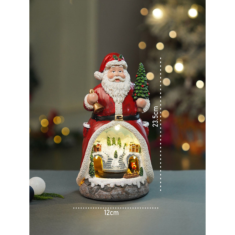 Santa Belly Train Rotating, Musical & Lit Christmas Decoration & Home Decor