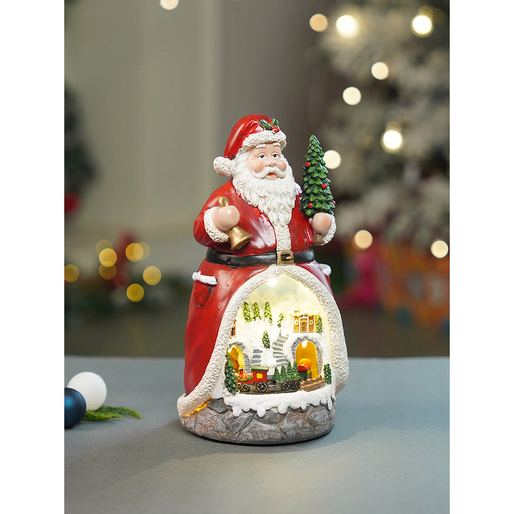 Santa Belly Train Rotating, Musical & Lit Christmas Decoration & Home Decor