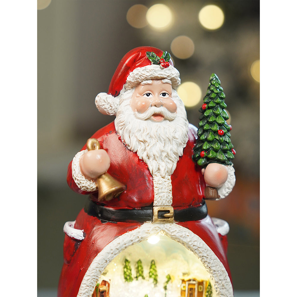 Santa Belly Train Rotating, Musical & Lit Christmas Decoration & Home Decor
