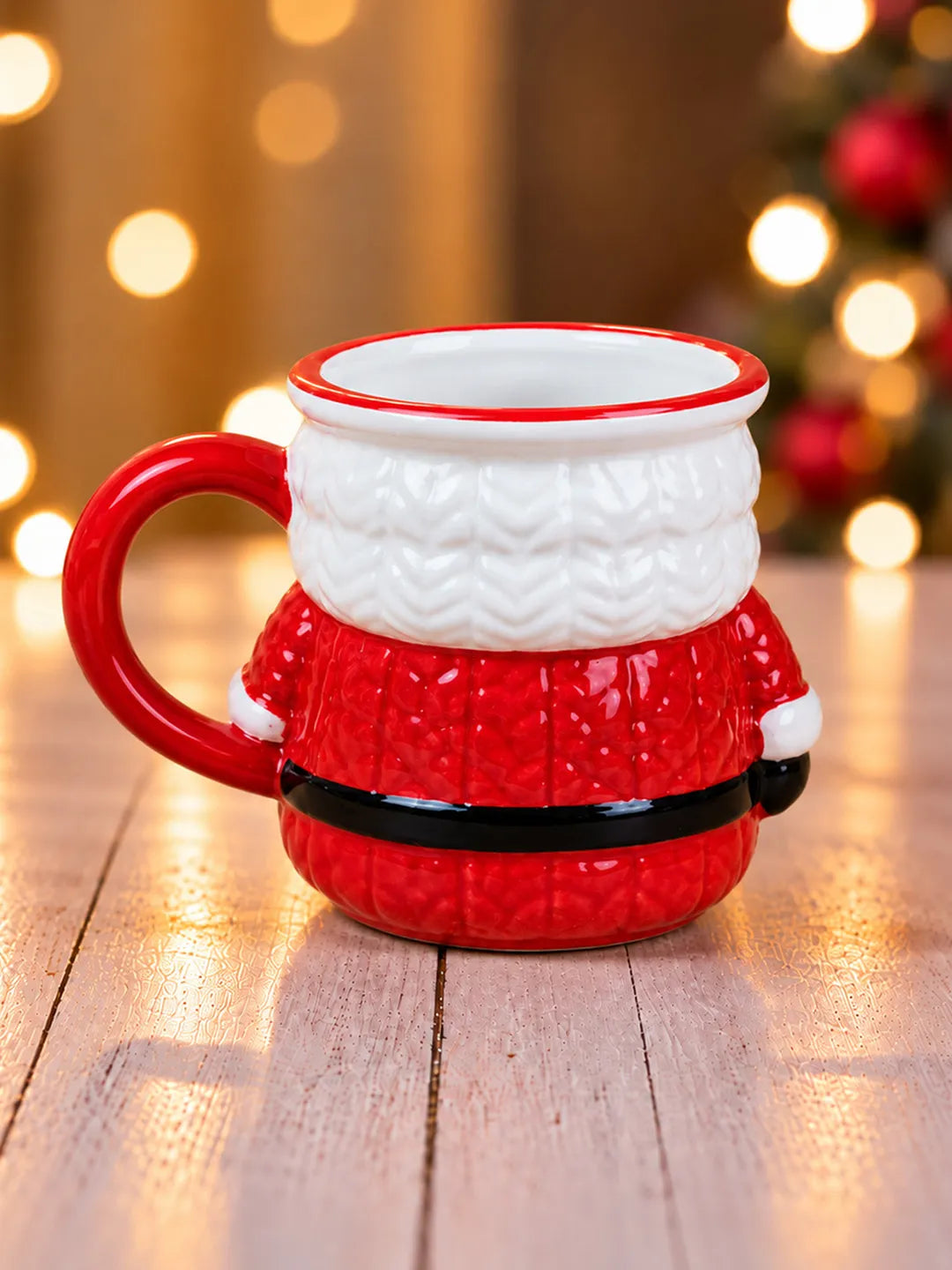 Santa Body Shaped Ceramic Hot Chocolate and Coffee Christmas Mug