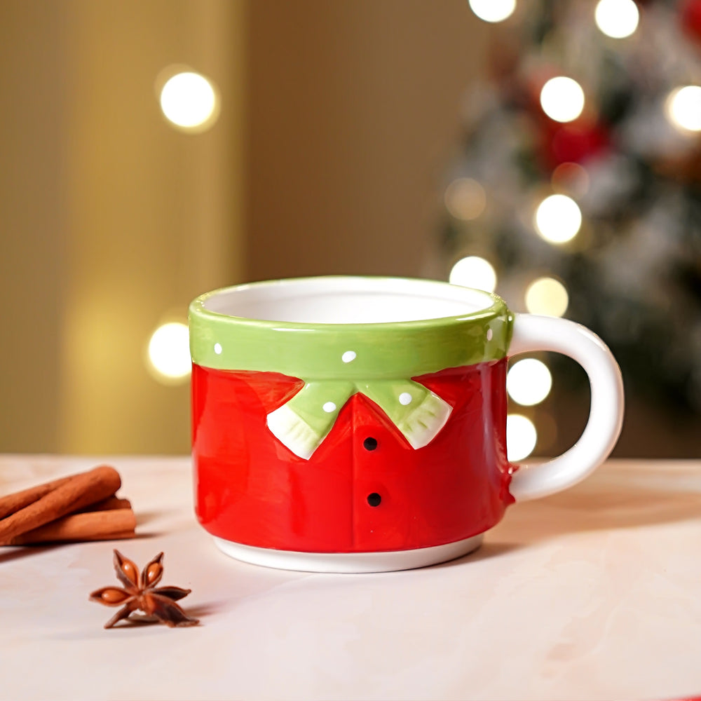Santa themed 3pcs teapot and Hot chocolate/Coffee Christmas Mugs Set.