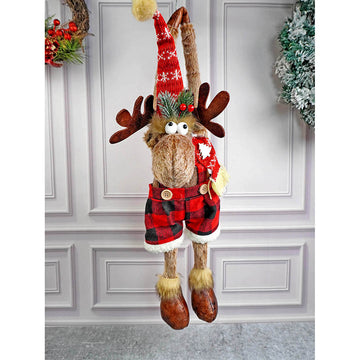 Striped Shorts Reindeer Christmas Festive Door Hanger Christmas décor