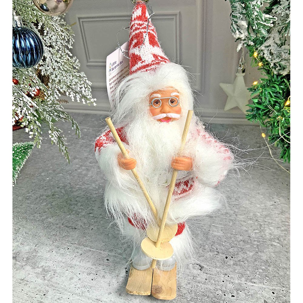 Snowflakes Skiing Santa Claus self Standing Christmas Table Décor & Christmas ornaments