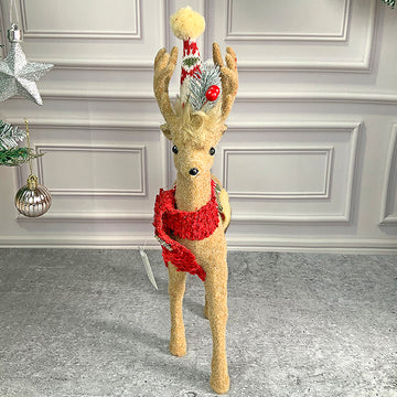 13inches Christmas Themed Brown Deer for Christmas Decoration and Décor