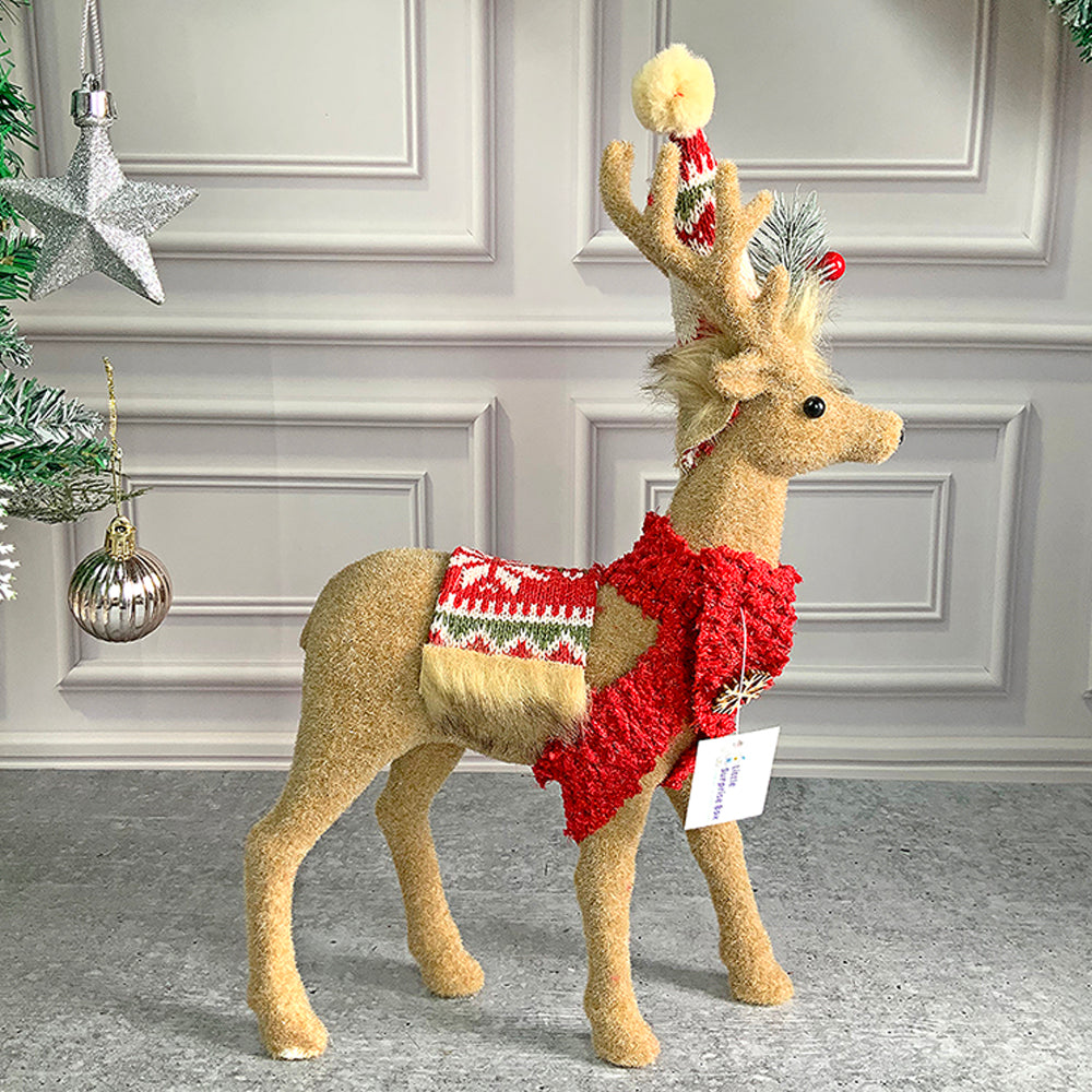 13inches Christmas Themed Brown Deer for Christmas Decoration and Décor