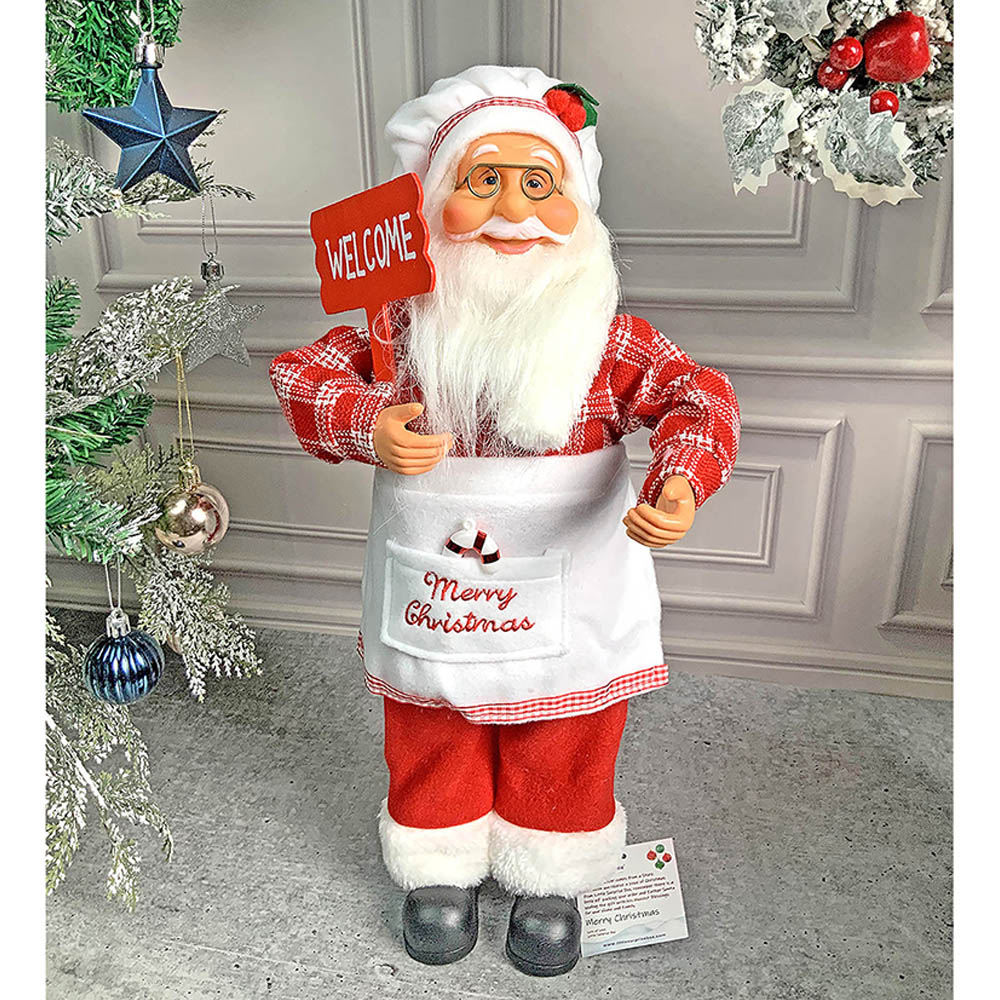 Small Masterchef Santa Claus self Standing Christmas Table Décor & Christmas Decoration