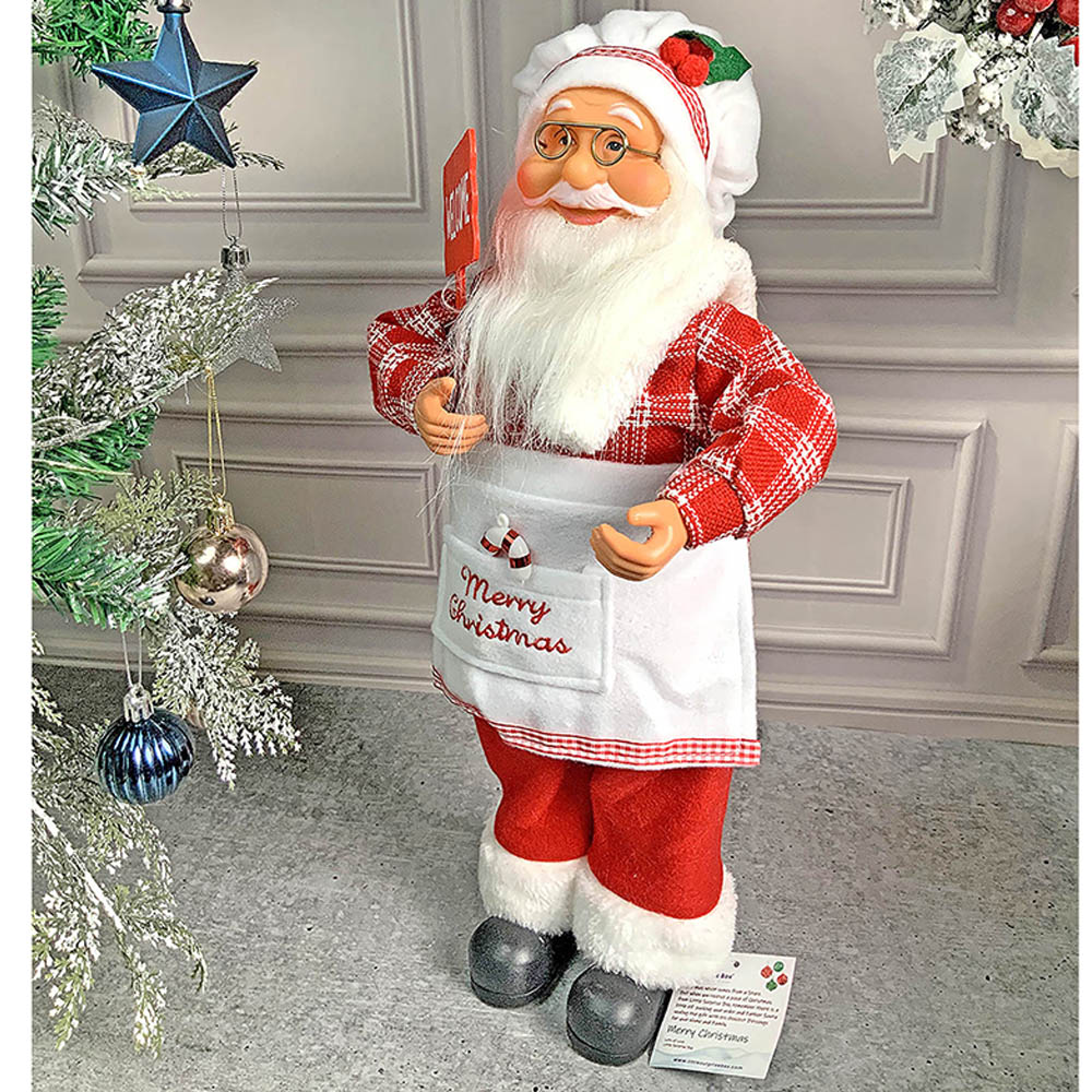 Small Masterchef Santa Claus self Standing Christmas Table Décor & Christmas Decoration