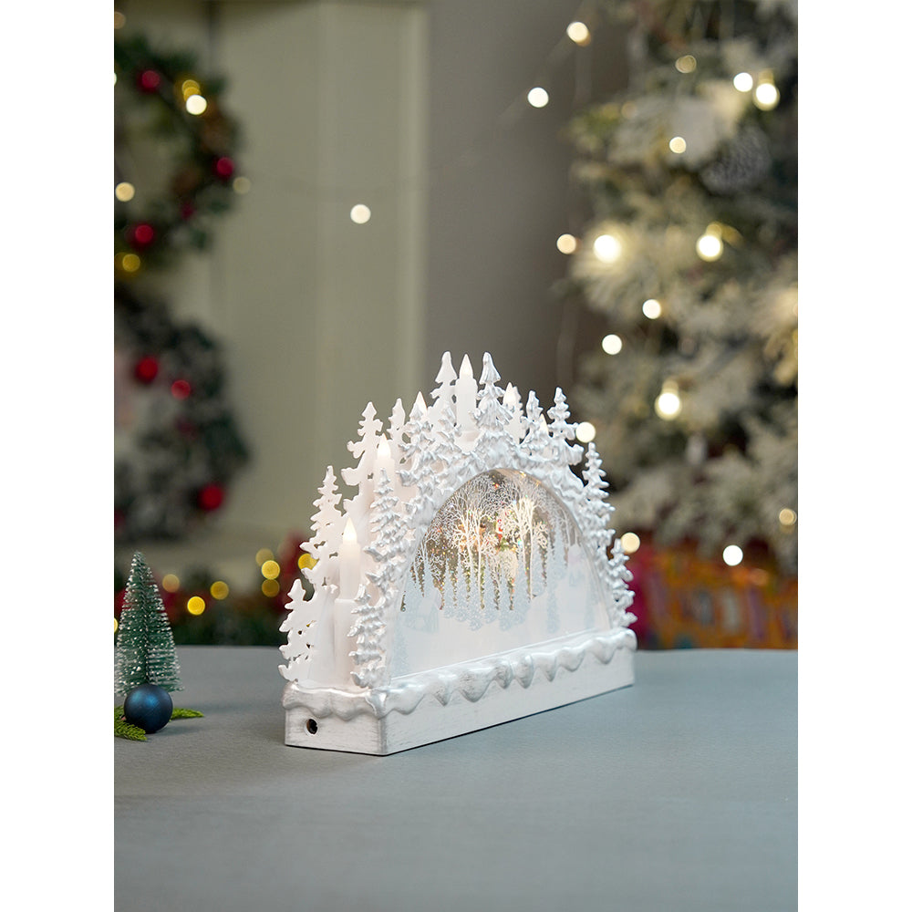 Snow mountain Village with Musical Glitter Water &  Lights, Christmas Home Décor