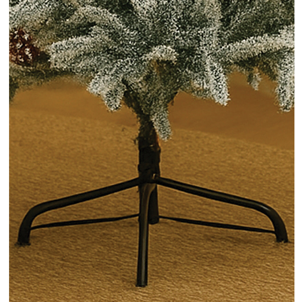 4.9 feet  Snow Cherry thick rounded Leaf, Dense Christmas Tree, with free 4 Big size Pink disco Candy themed Ornaments, 150 cm with 450 Branch tips Xmas Décor
