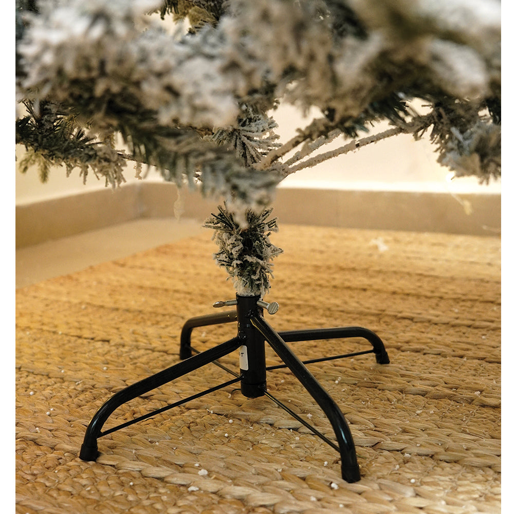 4.9 feet  Snow Cherry Long Flat Leaf, Dense Christmas Tree, with free 4 Big size Blue Pastel Candy themed Ornaments, 150 cm with 400 Branch tips Home & Office Xmas Décor