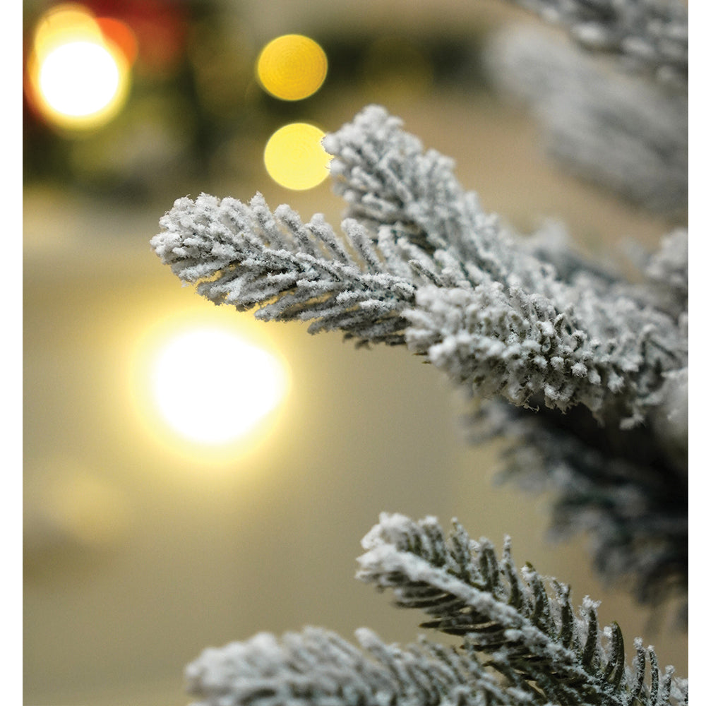 4.9 feet  Snow Cherry Long Flat Leaf, Dense Christmas Tree, with free 4 Big size Blue Pastel Candy themed Ornaments, 150 cm with 400 Branch tips Home & Office Xmas Décor