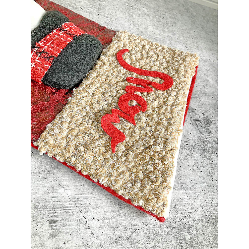 Snow Lettering Snowman Christmas Stocking, 18 inches