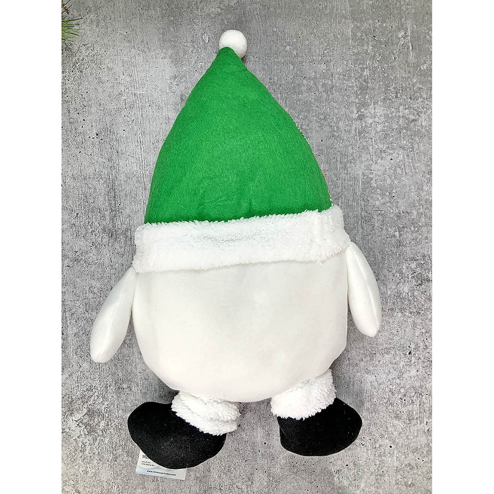 Fluffy Snowman Christmas Themed Pillow