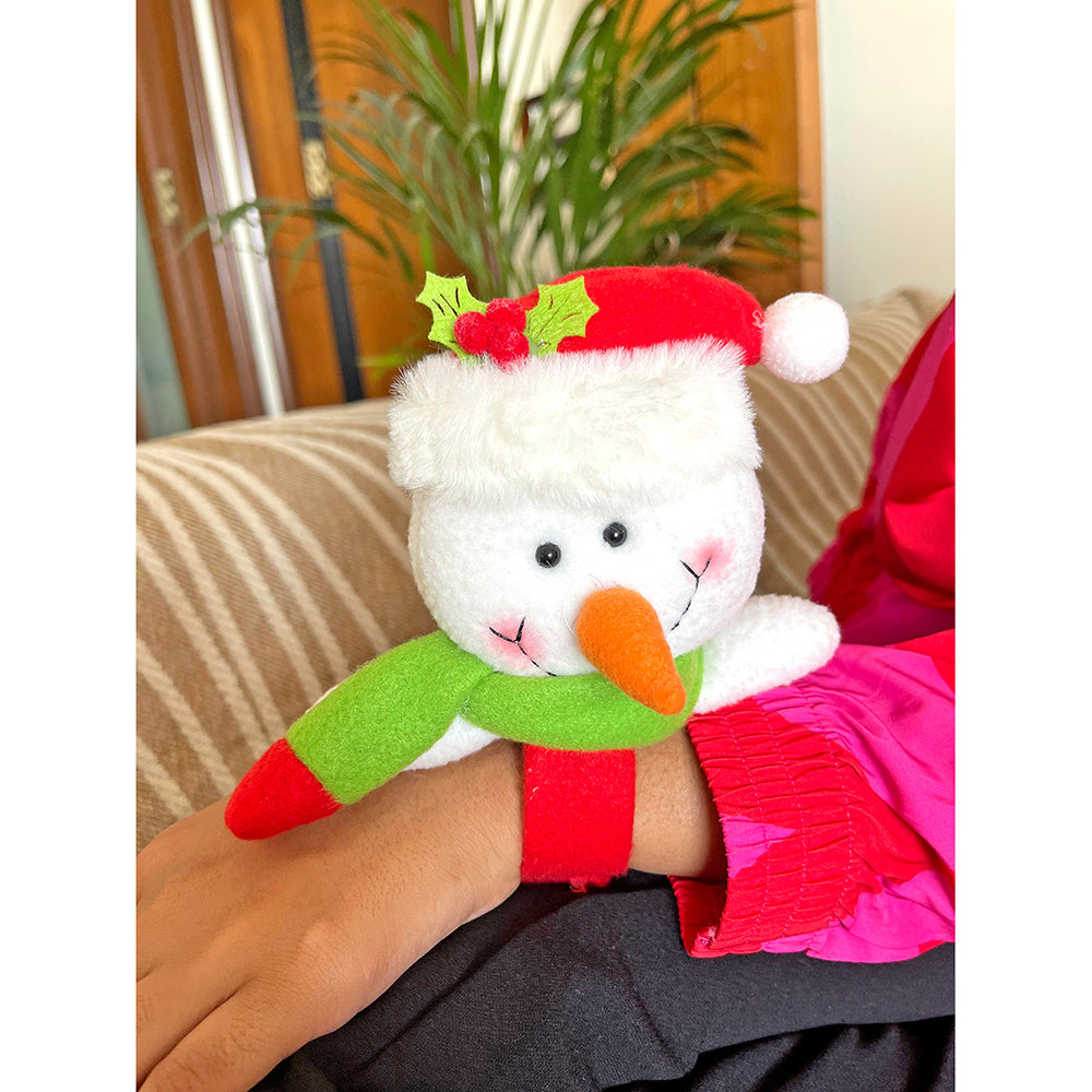 Big Size 3d Snowman Christmas Wrist Band Slap Band for Kids and Adults (Free Size)