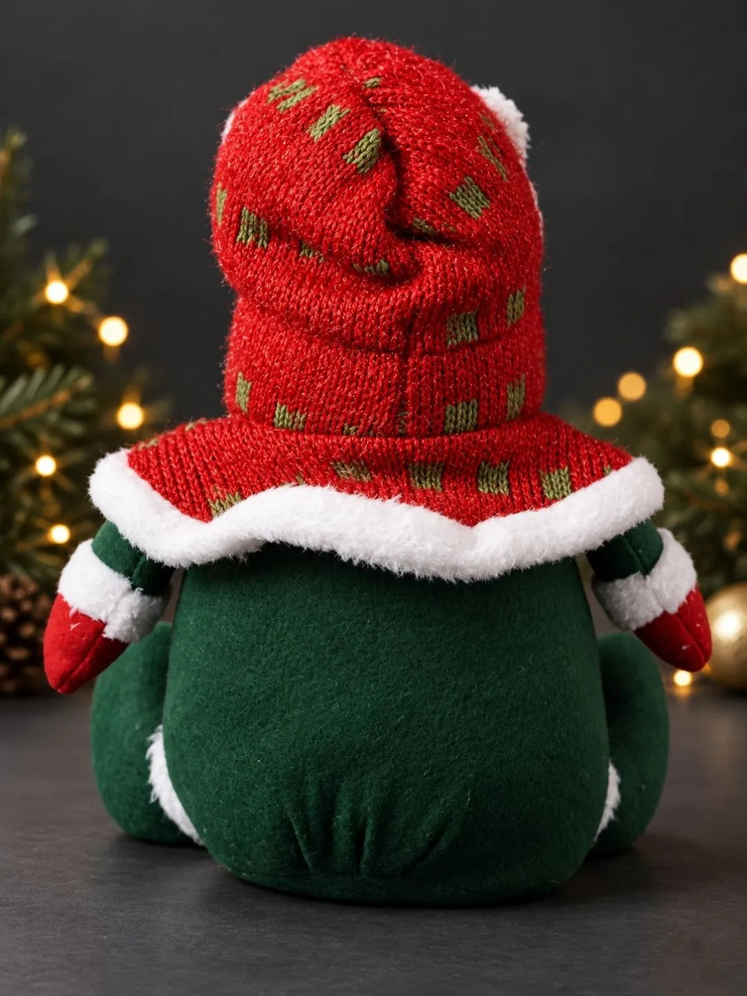 Extra cute Red & Green Snowman with Bear Hood Christmas Gift & Soft Toy