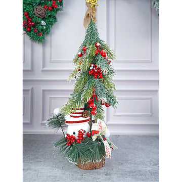 22 inches Snowman with Xmas Tree Christmas Table Décor and Christmas Gift for Kids & Adults