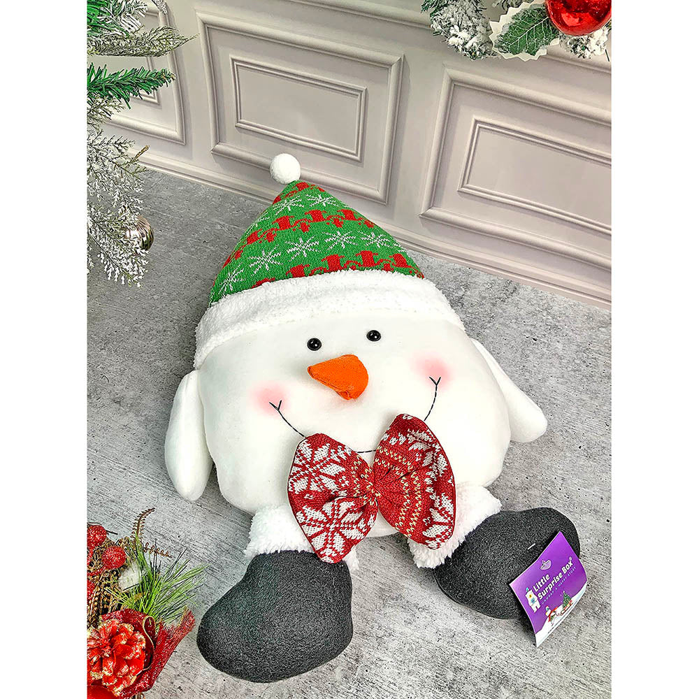 2 pcs set of Snowman Pillow and Large Size Gift sack for Christmas Décor