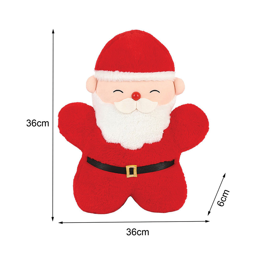 Star shape Soft Fluffy Santa Pillow,  Christmas Sofa Throw and Xmas Bedding Décor