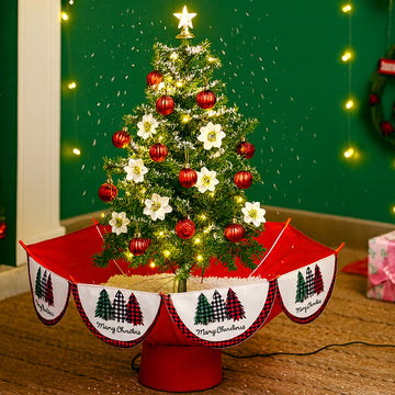 2.5feet, Star Tree  themed Snowfall with light & music Umbrella styled Christmas home Décor