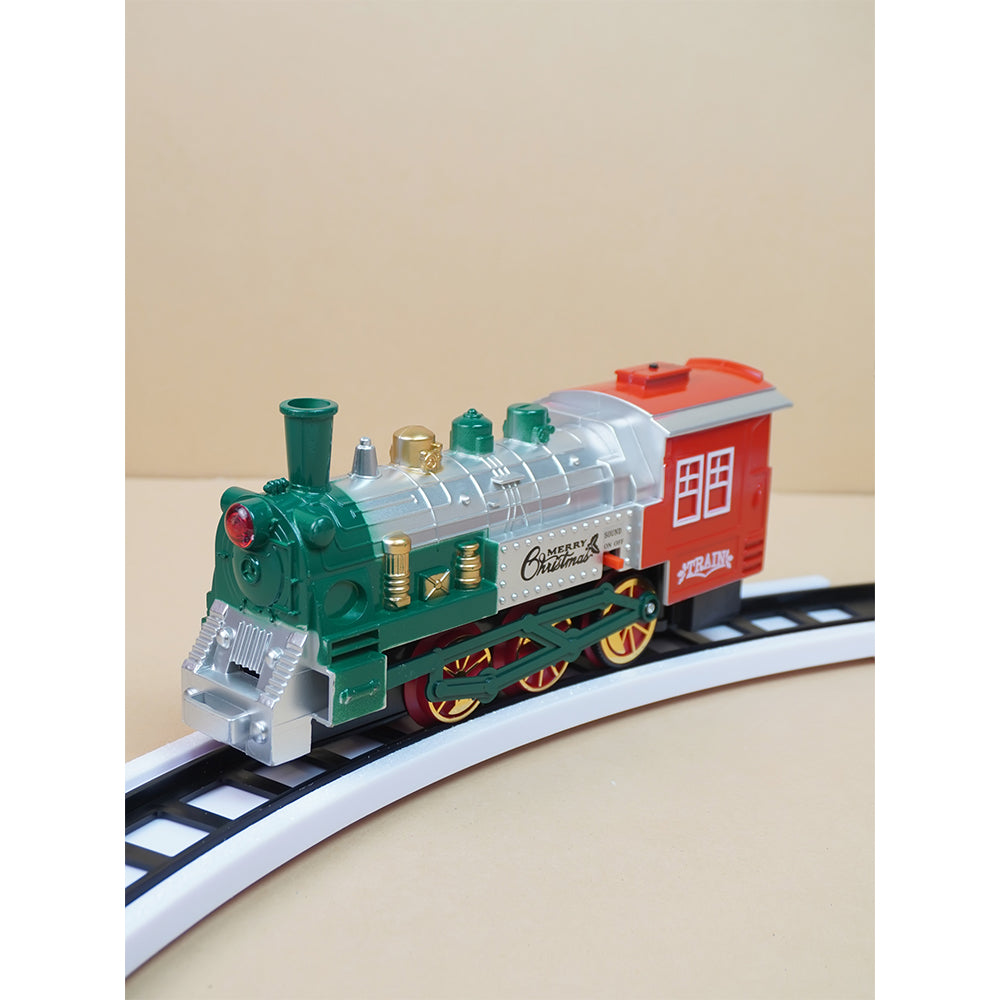 Train around the tree set with Light and Sound for Christmas Tree Decor