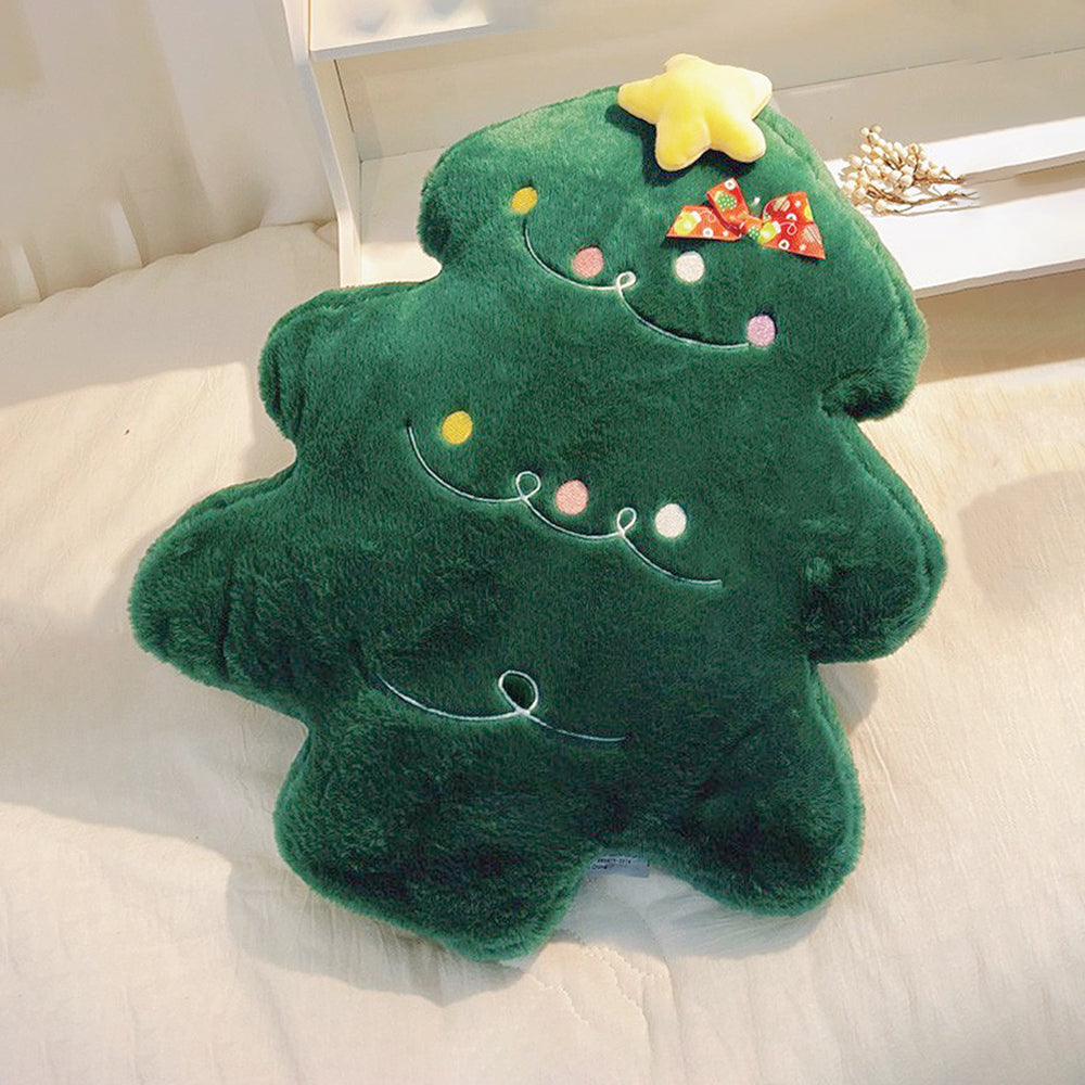 Christmas Tree shape Soft Fluffy XMAS Pillow,  Sofa Throw and Bedding Décor