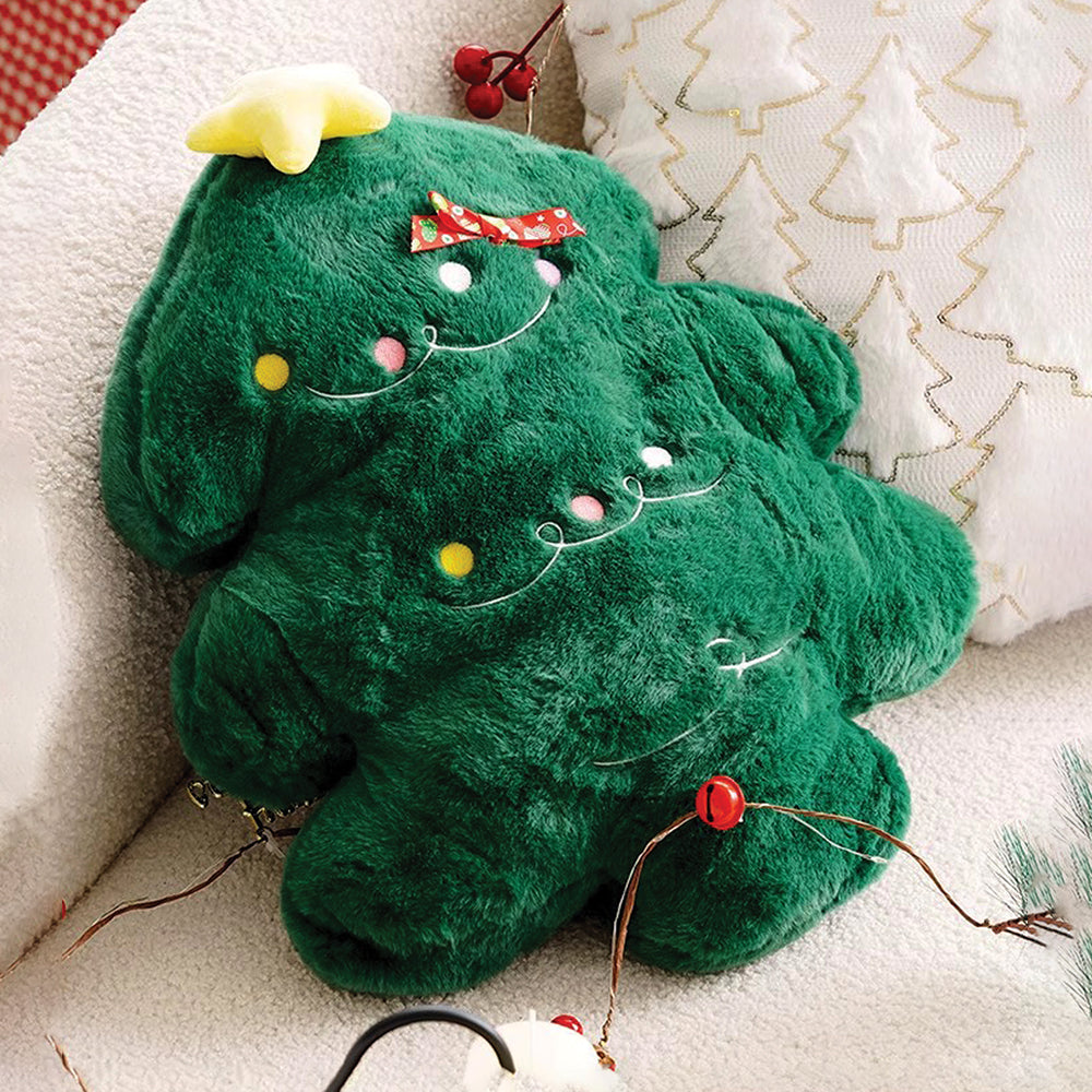 Christmas Tree shape Soft Fluffy XMAS Pillow,  Sofa Throw and Bedding Décor