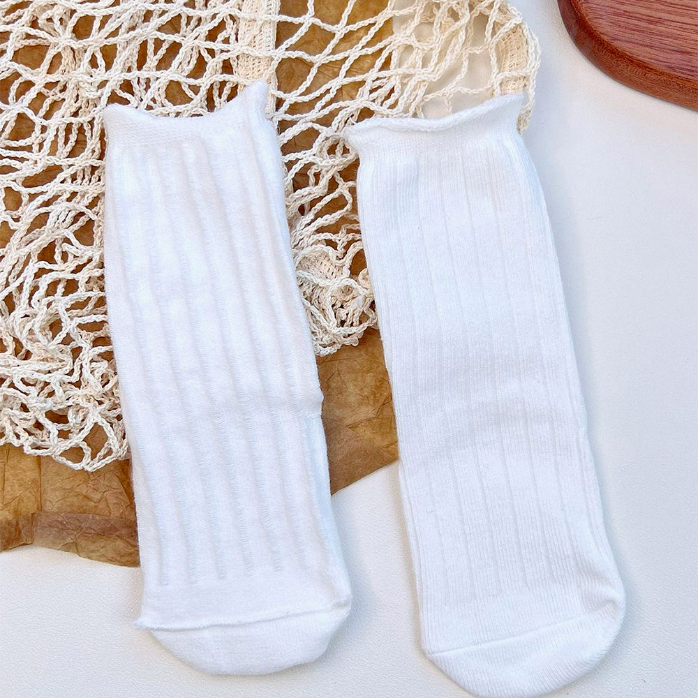 White Santa & Sockings Christmas Themed Ankle Length Socks For Kids