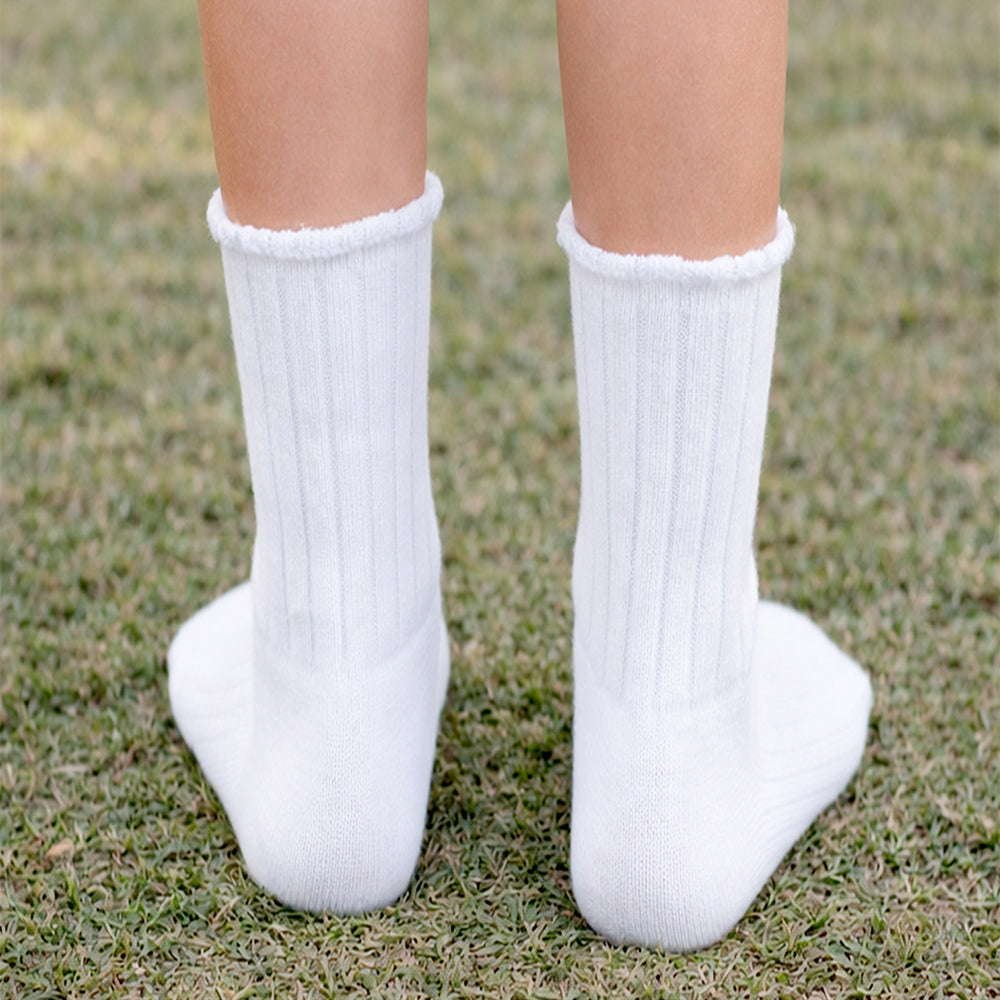 White Santa & Sockings Christmas Themed Ankle Length Socks For Kids