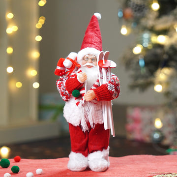 12 inches Winter Ready Santa , Christmas Home and Table Décor