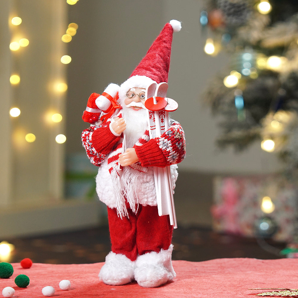 12 inches Winter Ready Santa , Christmas Home and Table Décor