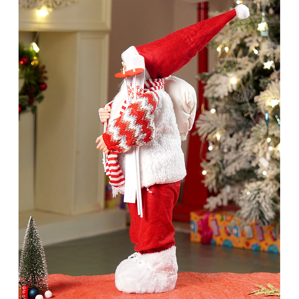 24 inches/2feet Winter Ski Ready Santa ,Christmas Home and Table Décor