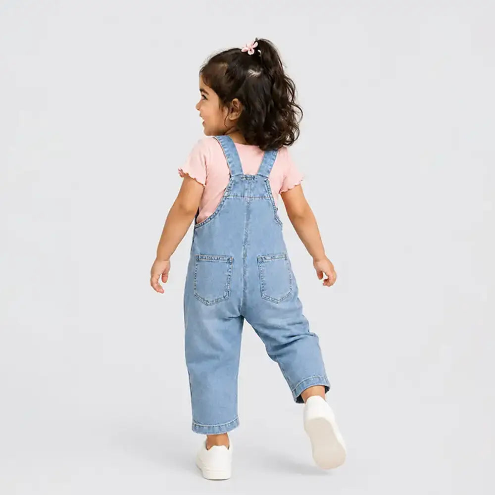 Bow Goose Denim Dungaree for Toddlers and Kids (No T-Shirt Included)