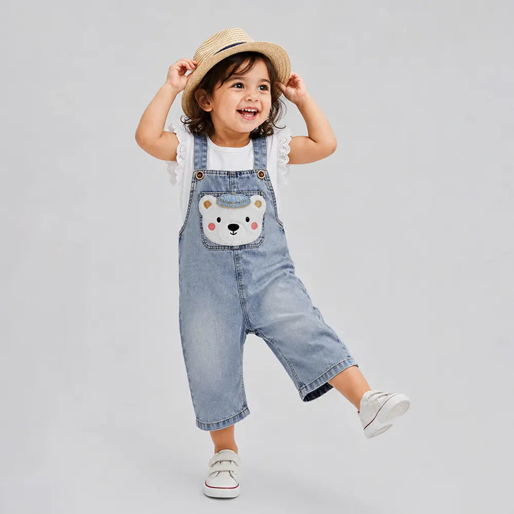 Cap Bear Denim Dungaree for Toddlers and Kids (No T-Shirt Included)