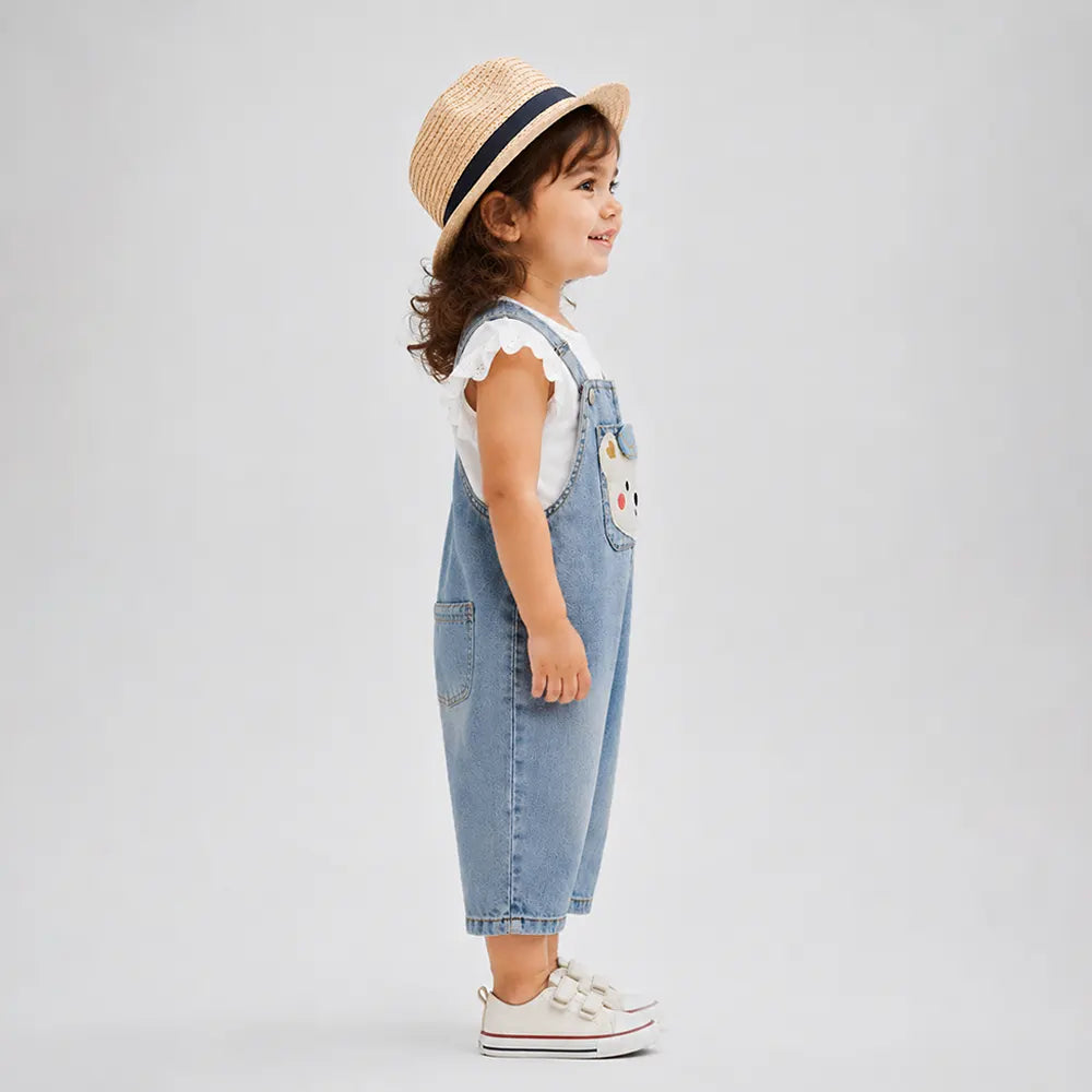 Cap Bear Denim Dungaree for Toddlers and Kids (No T-Shirt Included)
