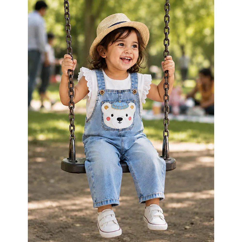 Cap Bear Denim Dungaree for Toddlers and Kids (No T-Shirt Included)