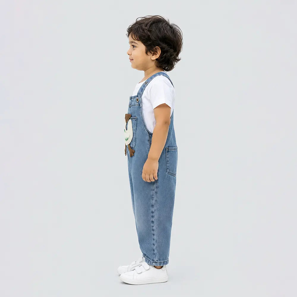 Ducky Denim Dungaree for Toddlers and Kids (No T-Shirt Included)