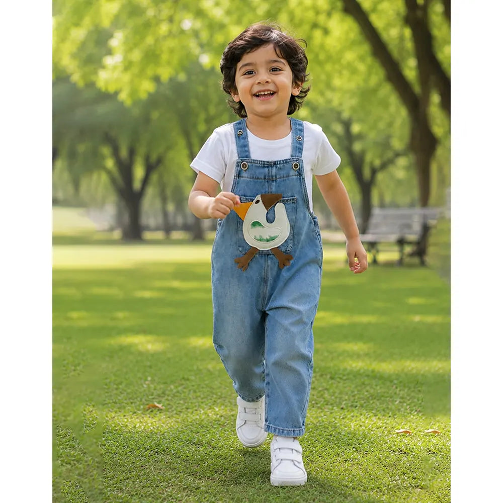 Ducky Denim Dungaree for Toddlers and Kids (No T-Shirt Included)