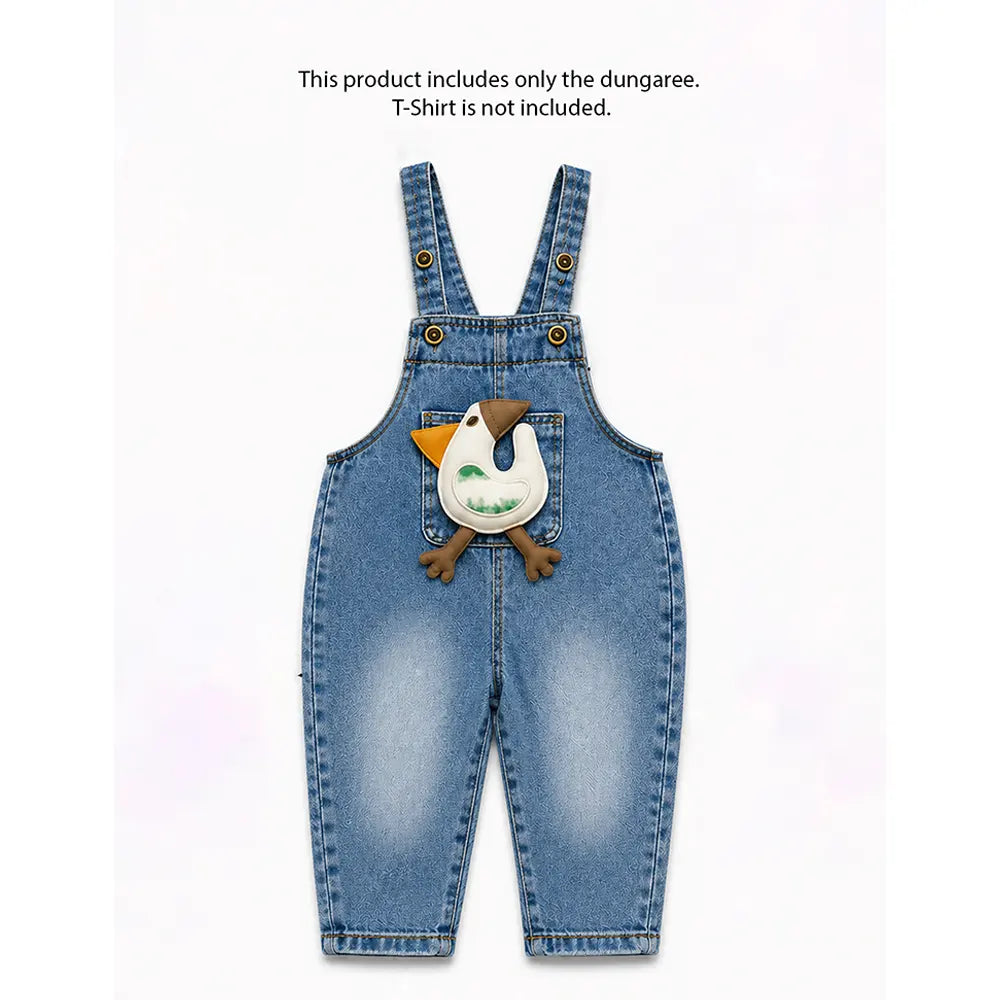 Ducky Denim Dungaree for Toddlers and Kids (No T-Shirt Included)