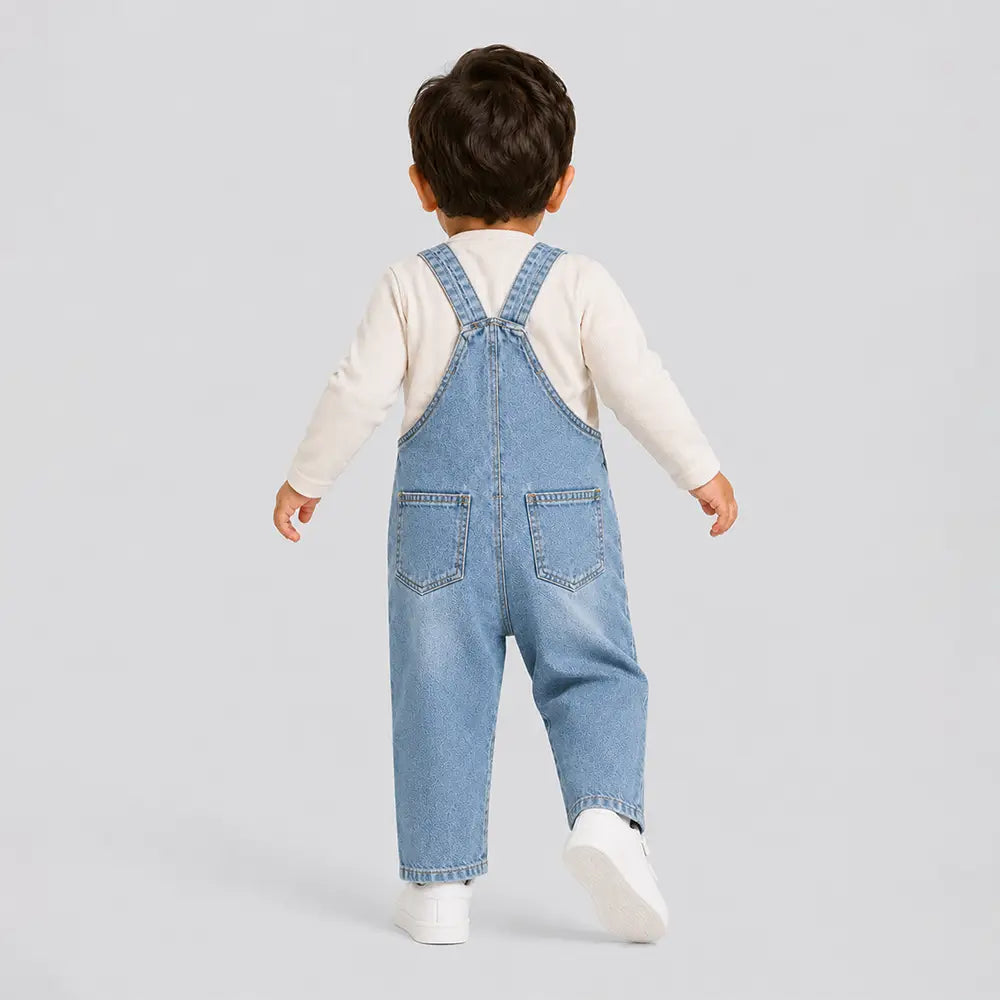 Froggy Denim Dungaree for Toddlers and Kids (No T-Shirt Included)