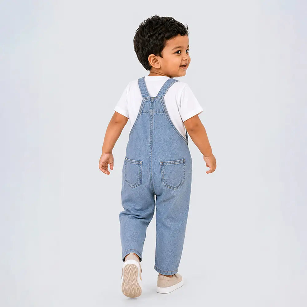 Lion Denim Dungaree for Toddlers and Kids (No T-Shirt Included)