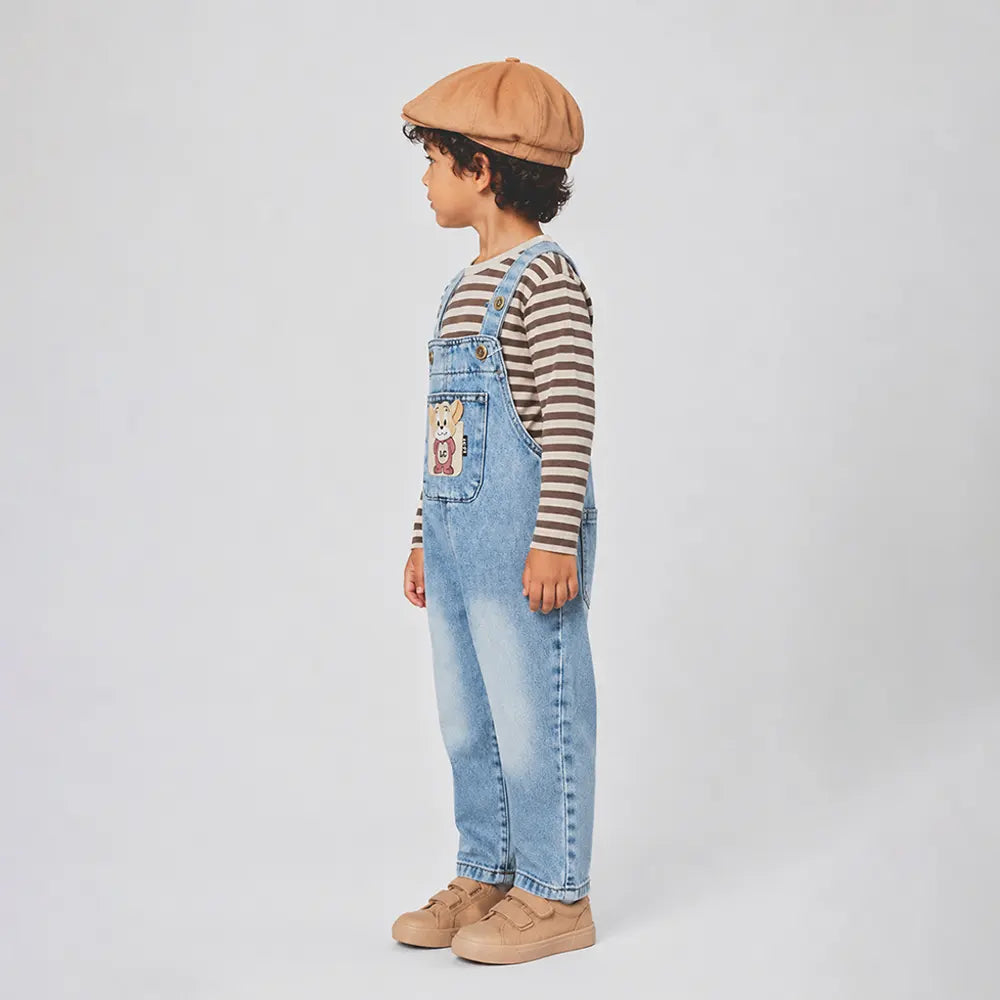 Naughty Mouse Denim Dungaree for Toddlers and Kids (No T-Shirt Included)