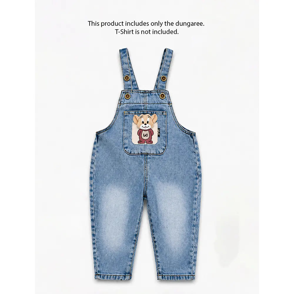 Naughty Mouse Denim Dungaree for Toddlers and Kids (No T-Shirt Included)
