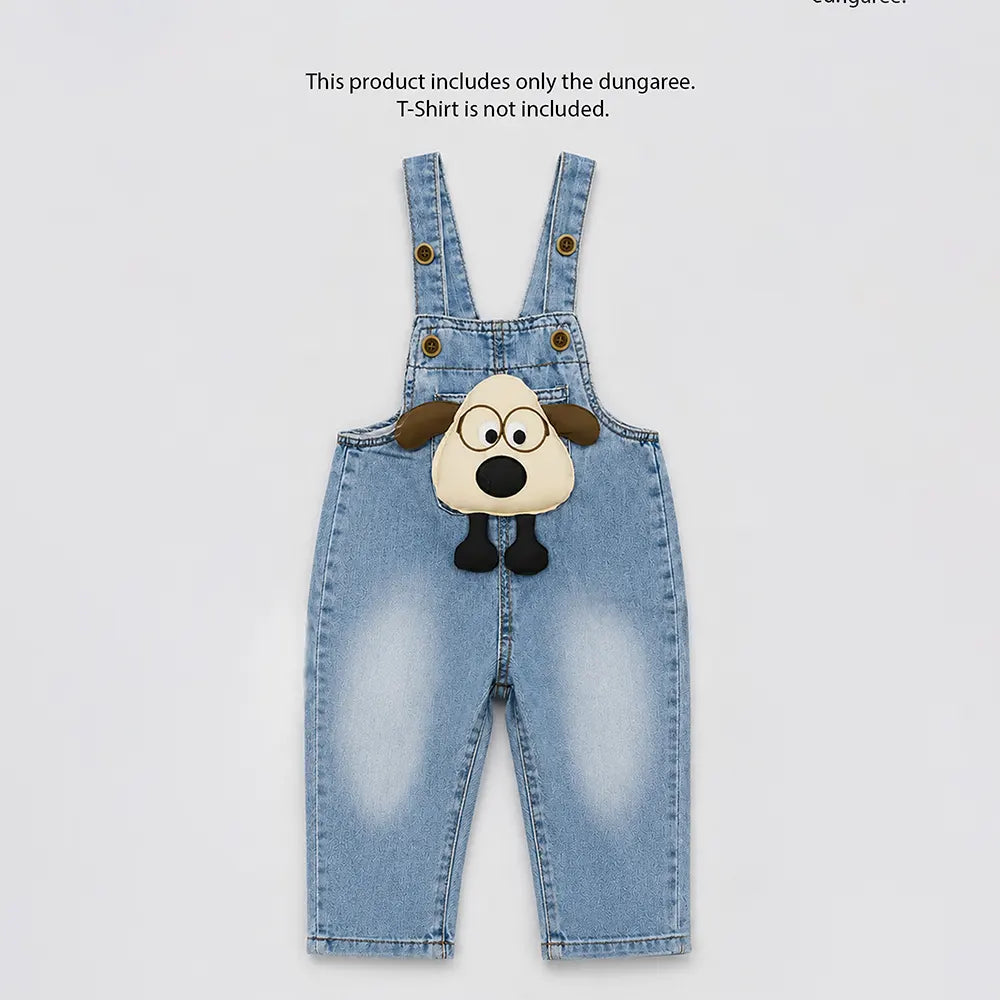 Specs Puppy Denim Dungaree for Toddlers and Kids (No T-Shirt Included)