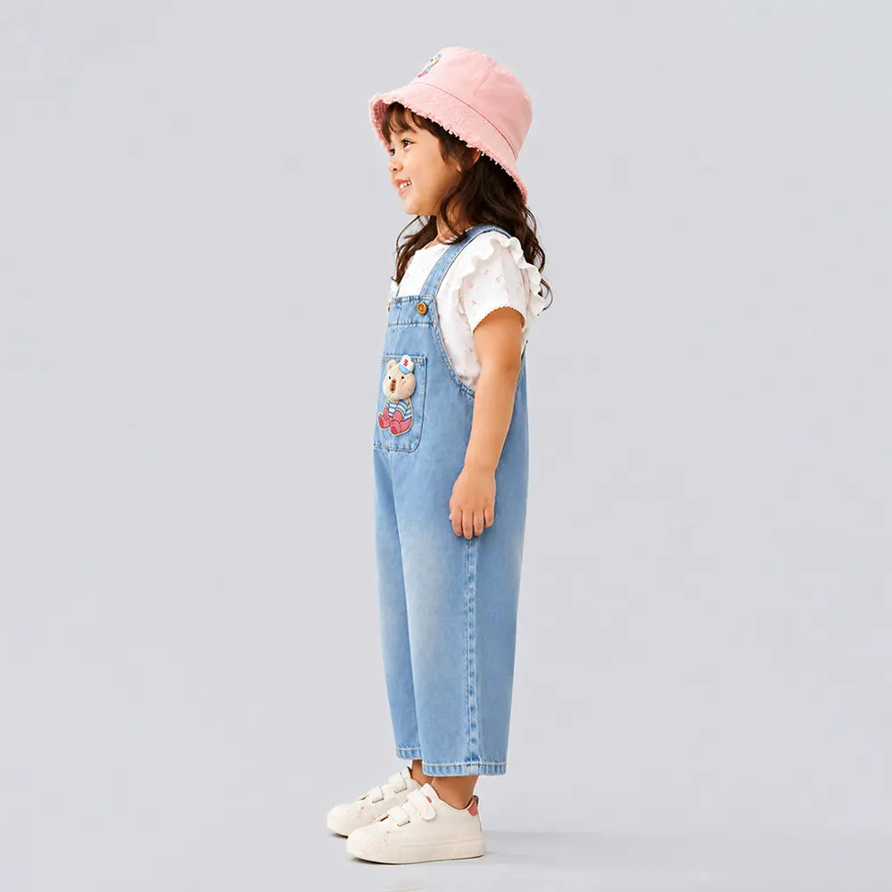 Stripes Cappy Denim Dungaree for Toddlers and Kids (No T-Shirt Included)