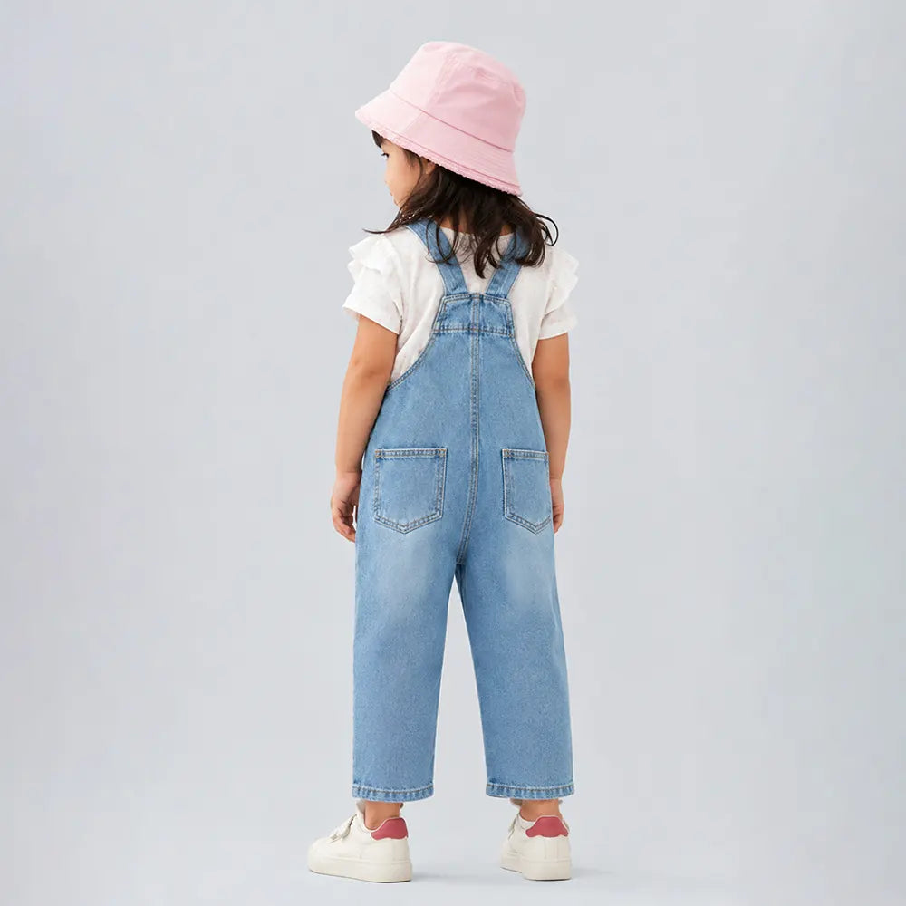 Stripes Cappy Denim Dungaree for Toddlers and Kids (No T-Shirt Included)