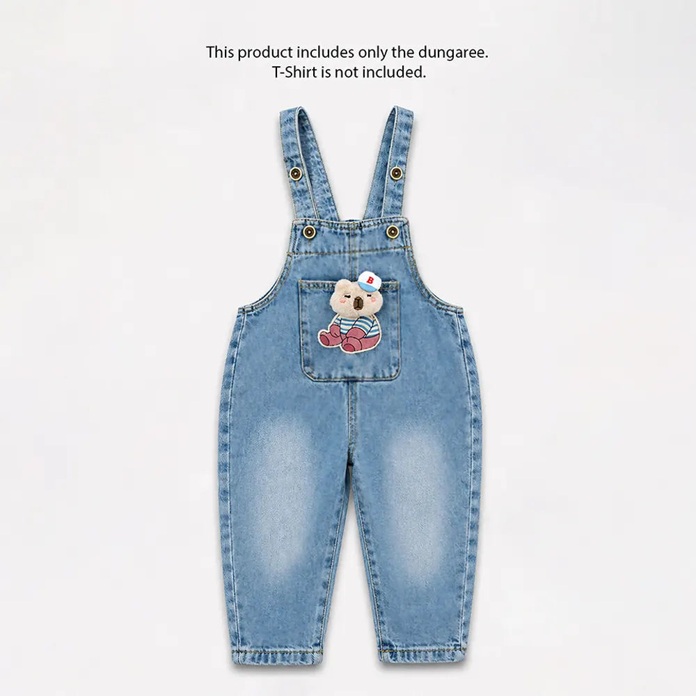 Stripes Cappy Denim Dungaree for Toddlers and Kids (No T-Shirt Included)