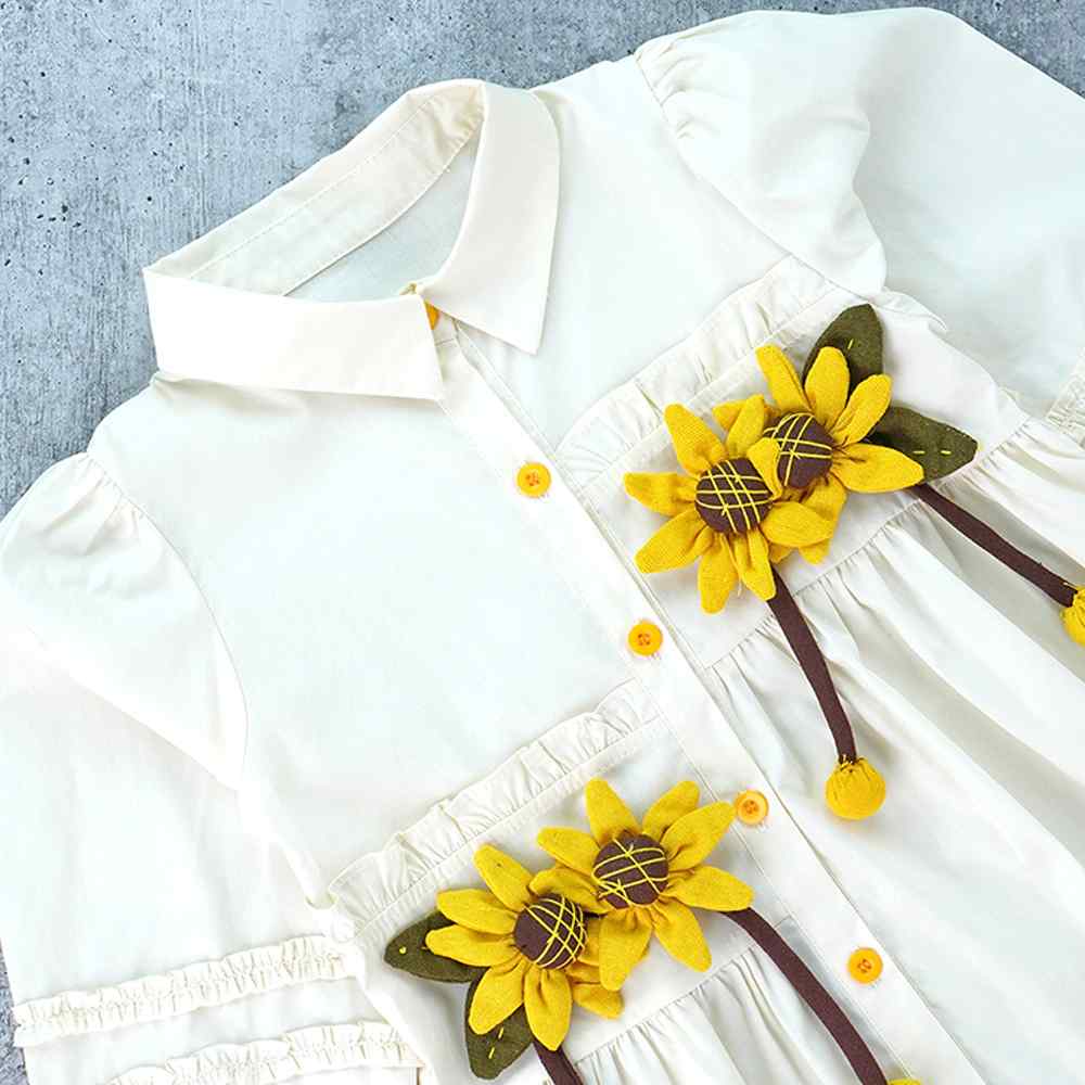 Cream Sunflower Style Smart Casual and Partywear for Girls