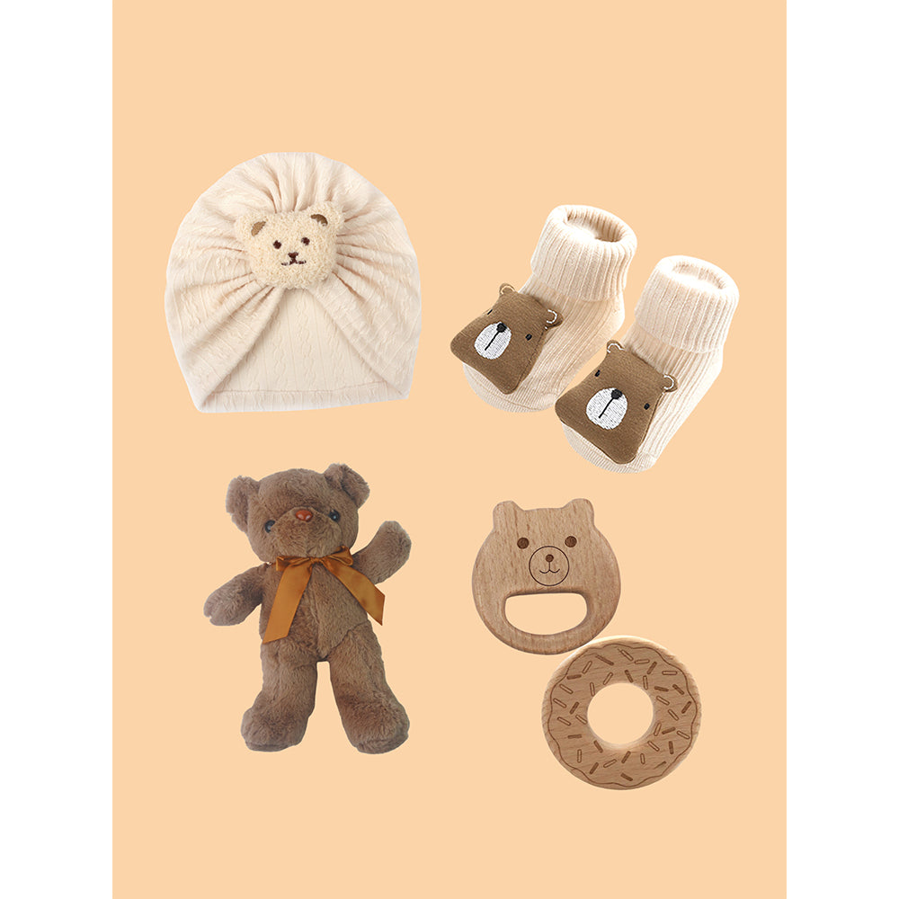 20 pcs Brown Reindeer Birthday Gift Hamper set for Baby with travelling Suitcase